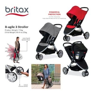 b agile stroller weight