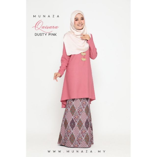 MUNAZA Kurung  Qaisara Size S 2XL Baju  Kurung  Fishtail  