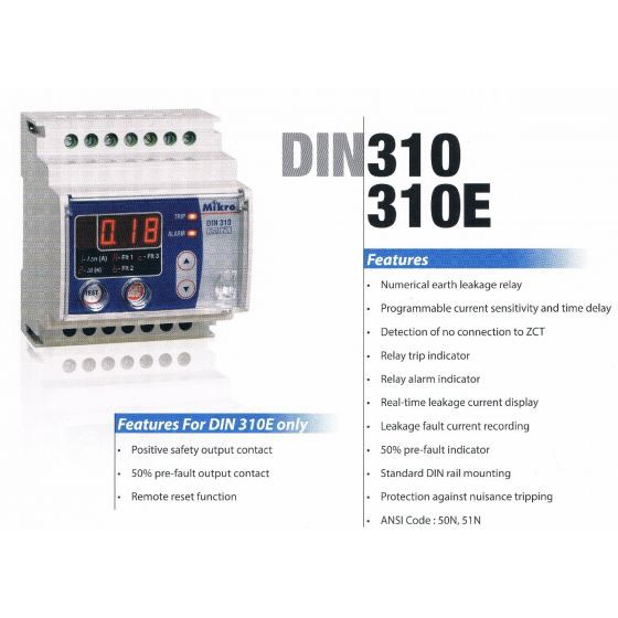 MIKRO Earth Leakage Relay DIN310240A Shopee Malaysia