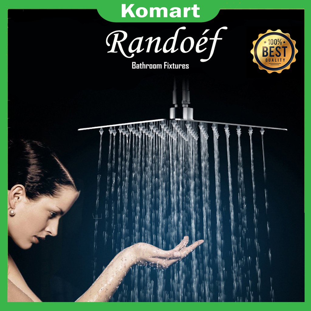 【FREE ARM】RANDOÉF Shower Head Round Square Ultra Thin Stainless Steel