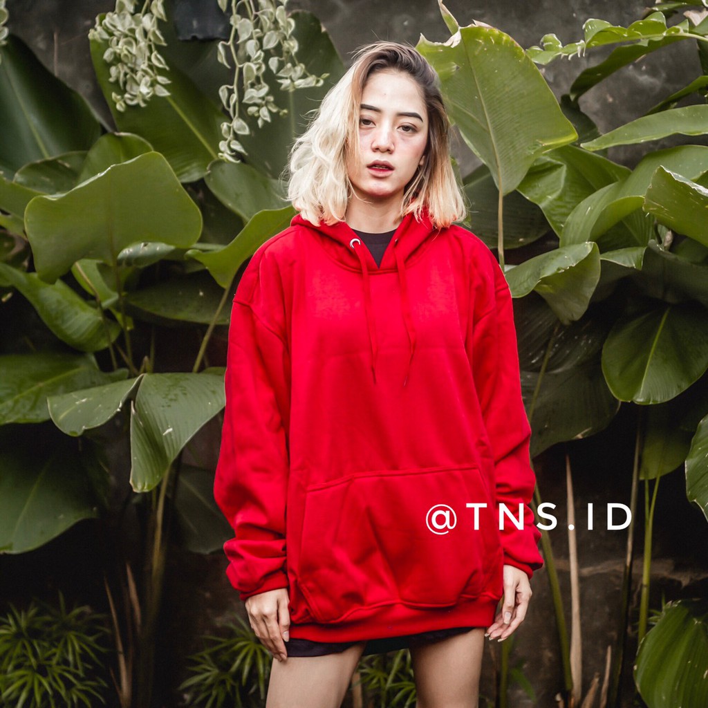 plain red jumper