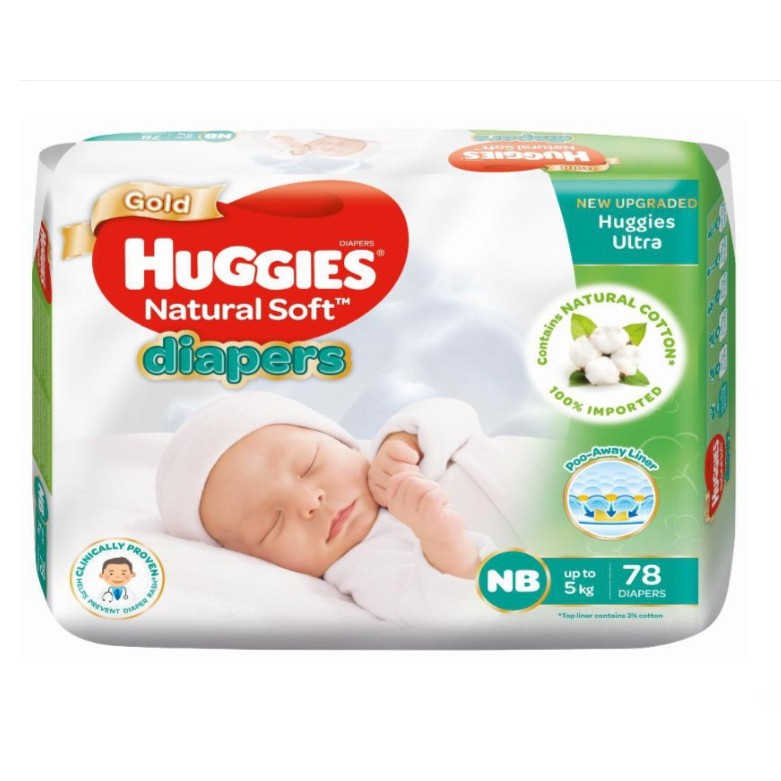 Huggies Ultra Natural Soft Diapers 