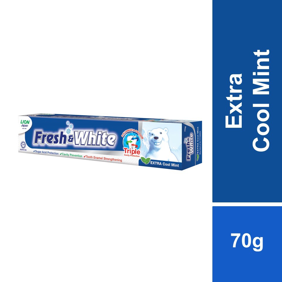 Fresh And White Toothpaste Extra Cool Mint 70g Shopee Malaysia