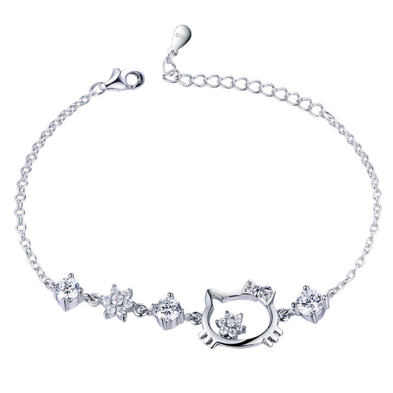 💥READY STOCK💥S925 Hello Kitty Bracelet with Zirconia