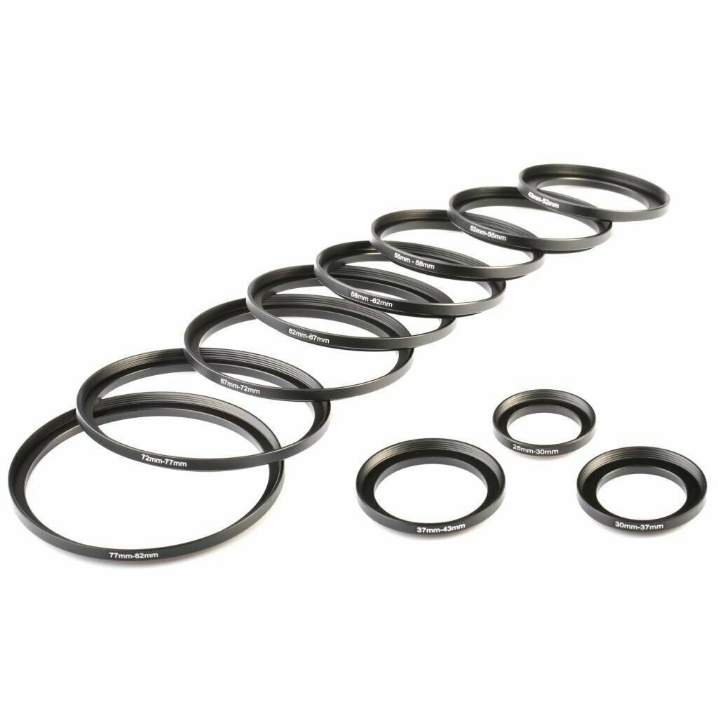 Metal Stepping Rings 37 40.5 43 46 49 52 55 58 62 67 72 77 82mm Step Up Rings Adapter for Camera Lens Filter