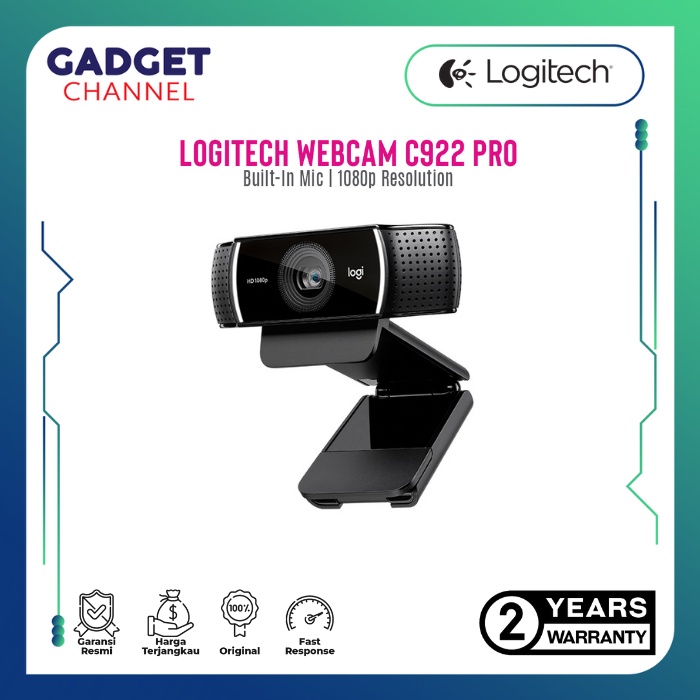 Logitech C922 Pro Streaming Full HD 1080p cam With Autofocus, Noise