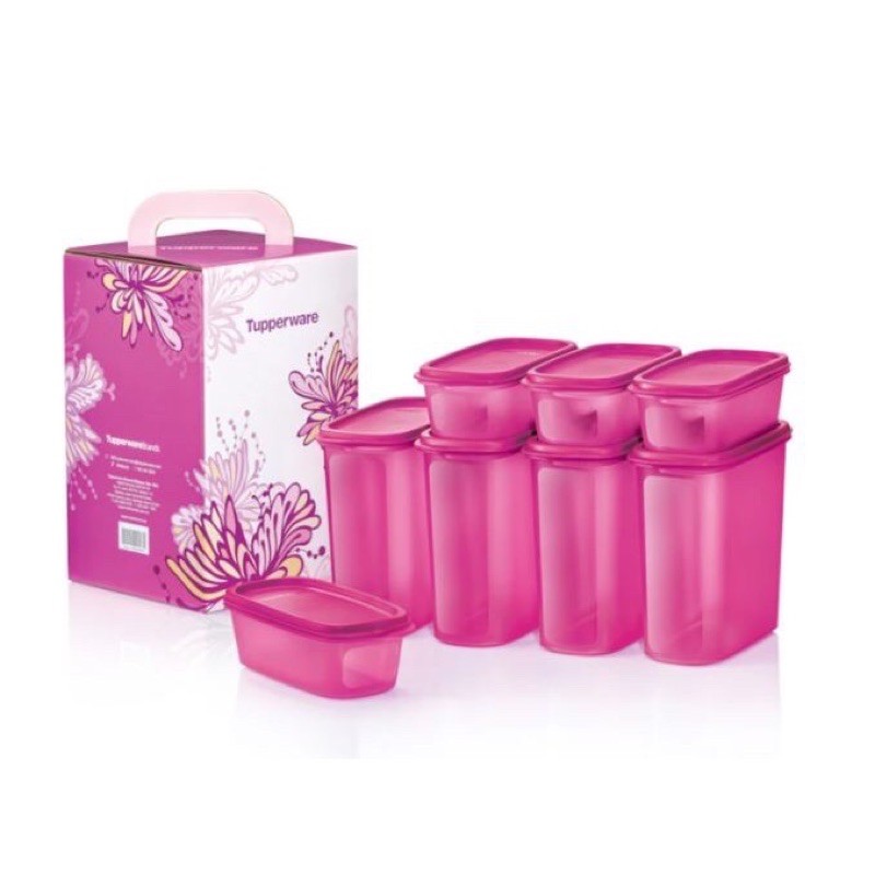 Tupperware Pink Smart Saver Oval Set (8pcs)