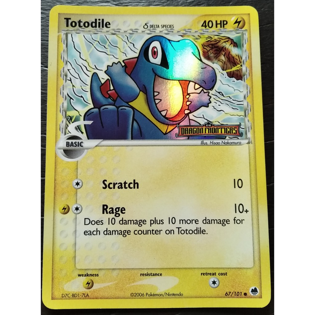 Ex Dragon Frontiers Totodile Delta 67 101 Holo Stamped Single Card 100 Original Authentic Vintage Pokemon Card Tcg Shopee Malaysia