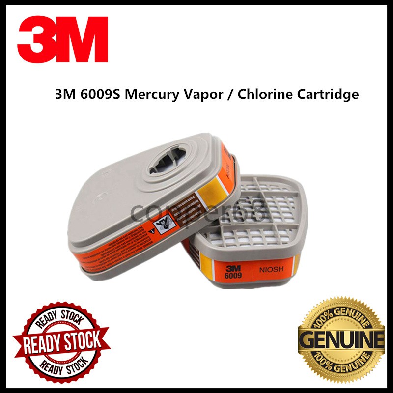 【Ready Stock】3M 6009S Mercury Vapor Chlorine Acid Gas Cartridge
