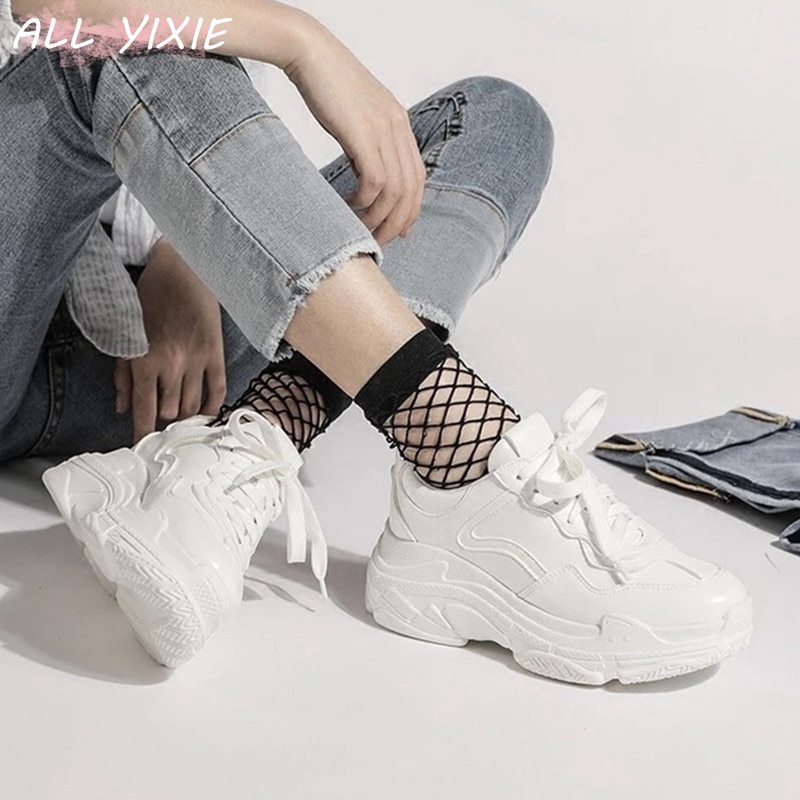 white mesh women's sneakers