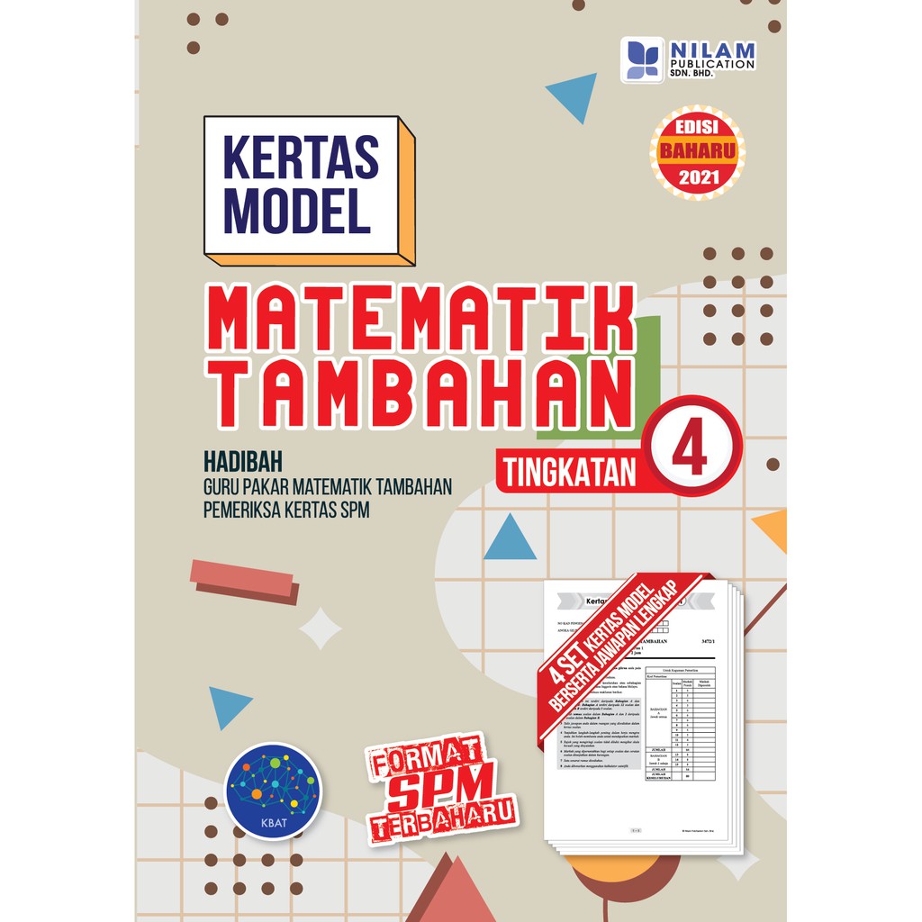 Kertas Model Matematik Tambahan Tingkatan 4 Nilam Publication Kssm Format Terbaru 2021 Shopee Malaysia