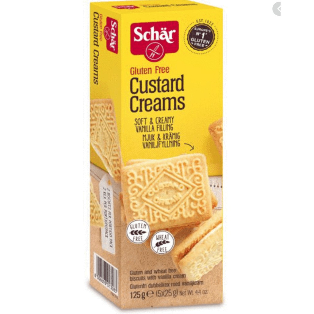 Schar Gluten Free Custard Cream Biscuit (Vanilla) 125g | Shopee Malaysia