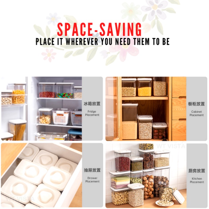 Food Storage Airtight Container Twist Lock Food Containers Spice