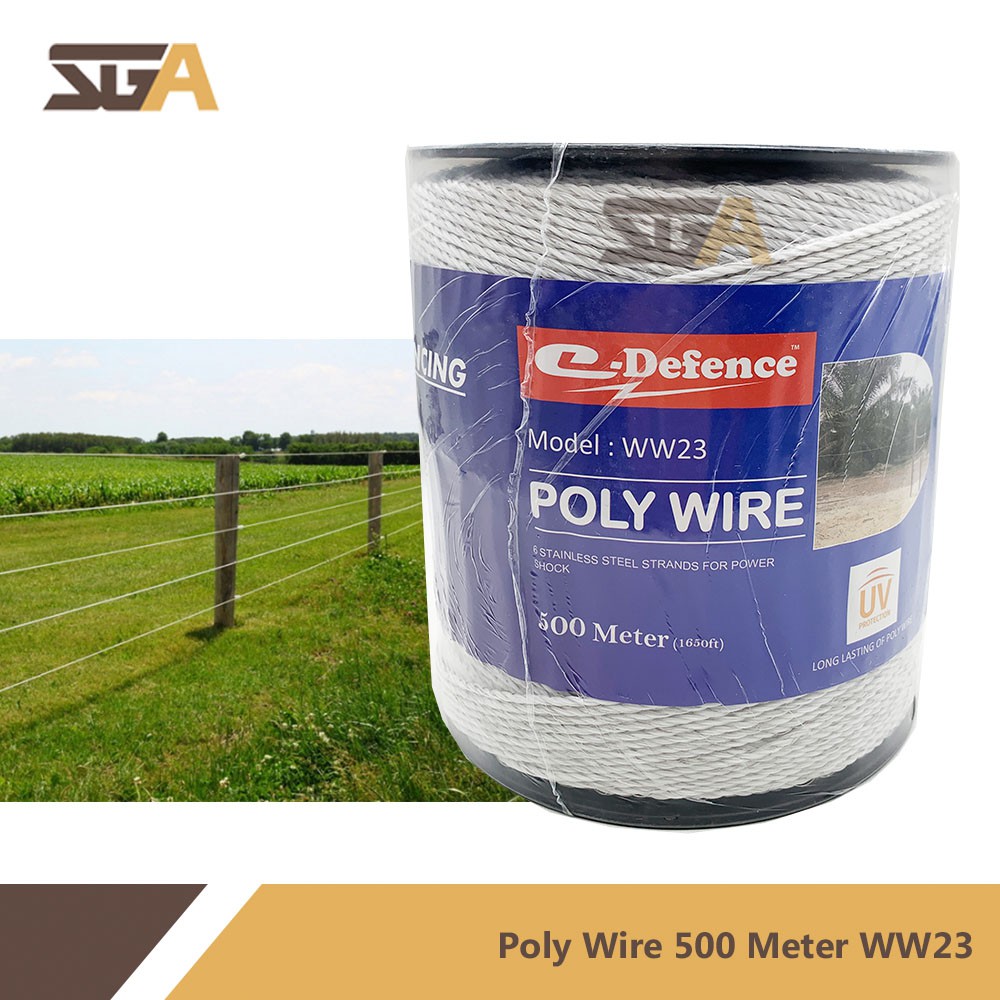 E Defence Poly Wire 500 Meter White Pagar Elektrik Kebun Electric Fencing Ww23 Shopee Malaysia
