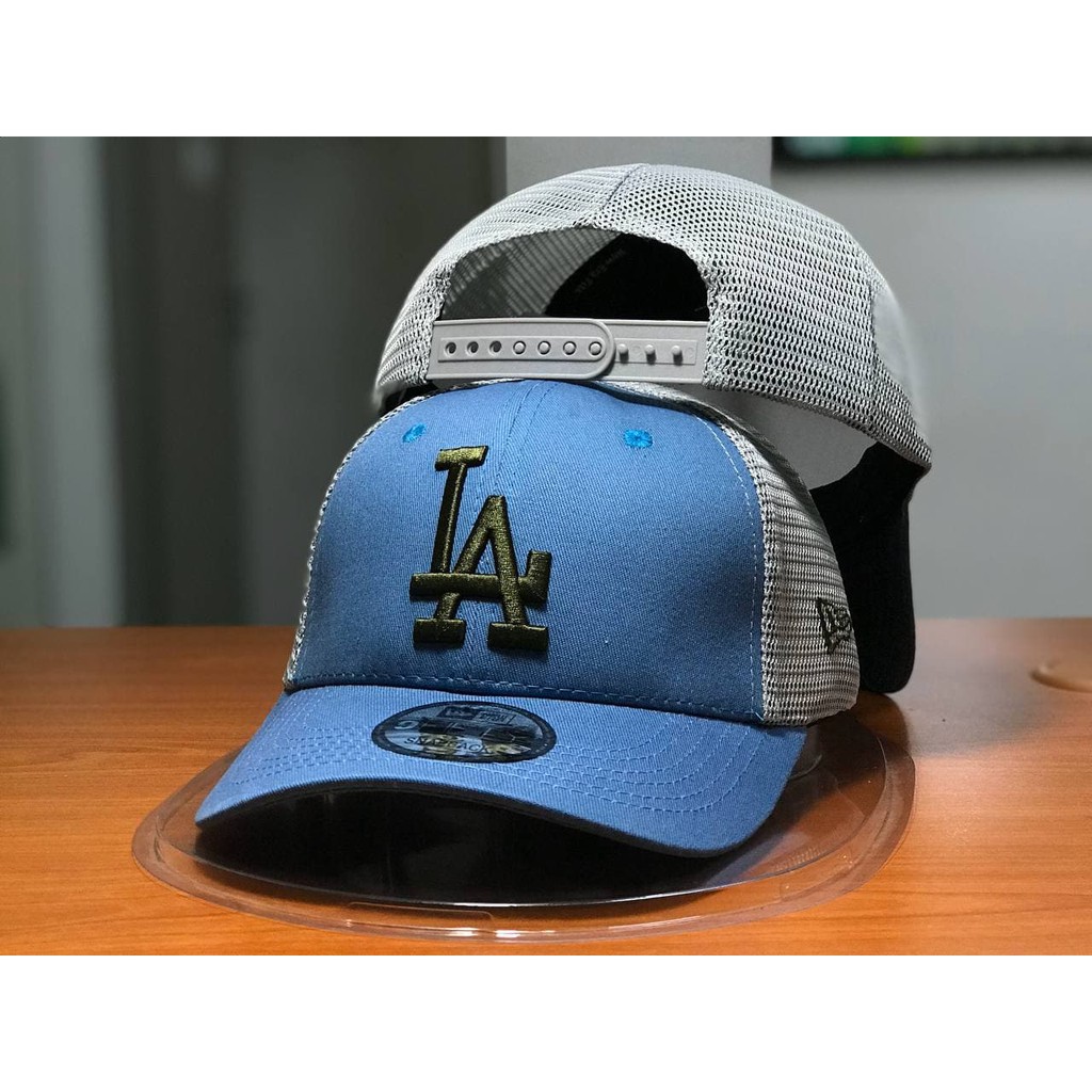 [DISCOUNT] Topi Unisex Hat LA NEW ERA TRUCKER CAP (Light Blue Grey)