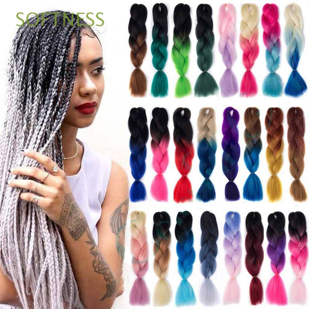 24 Inch 100g Hairstyles Soft African Long Crochet Braids Jumbo