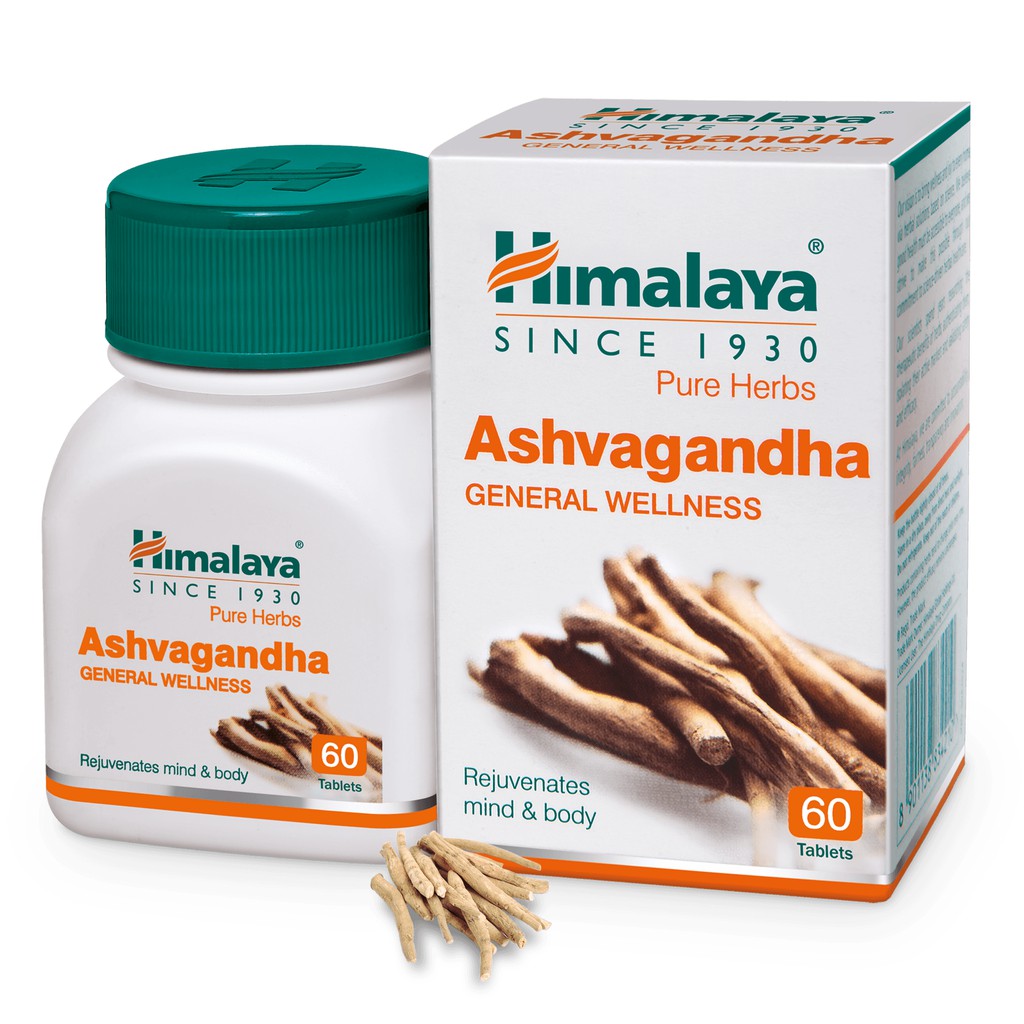 (Expiry: 10/2026) HIMALAYA Ashvagandha General Wellness 60 Tablets (Rejuvenates mind and body)