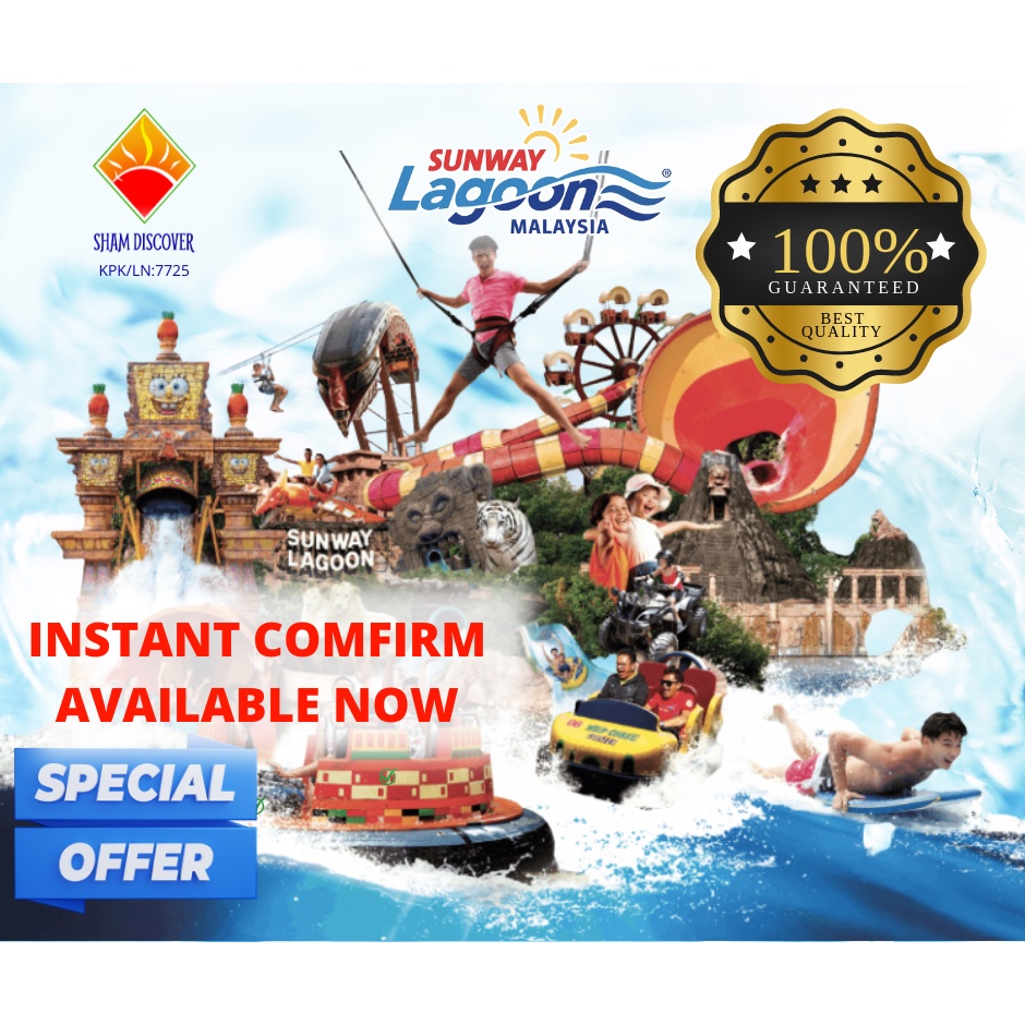 [Promo Ticket] Sunway Lagoon Theme Park Ticket Pass with Access to All