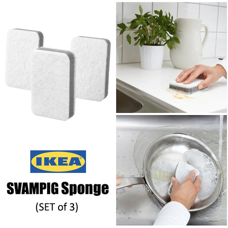 (SET OF 3) IKEA SVAMPIG Sponge Dish Washing Sponge | Shopee Malaysia