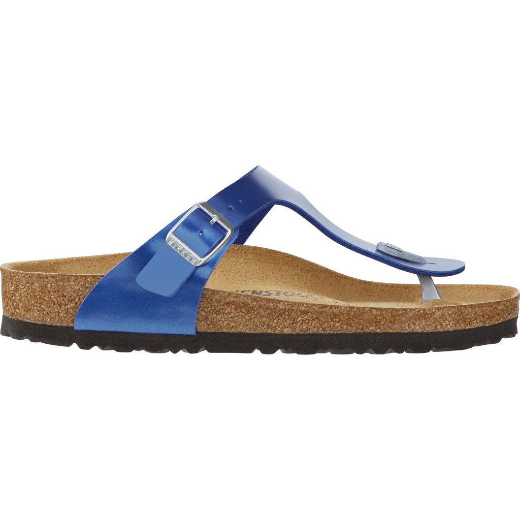 birkenstock gizeh electric metallic ocean