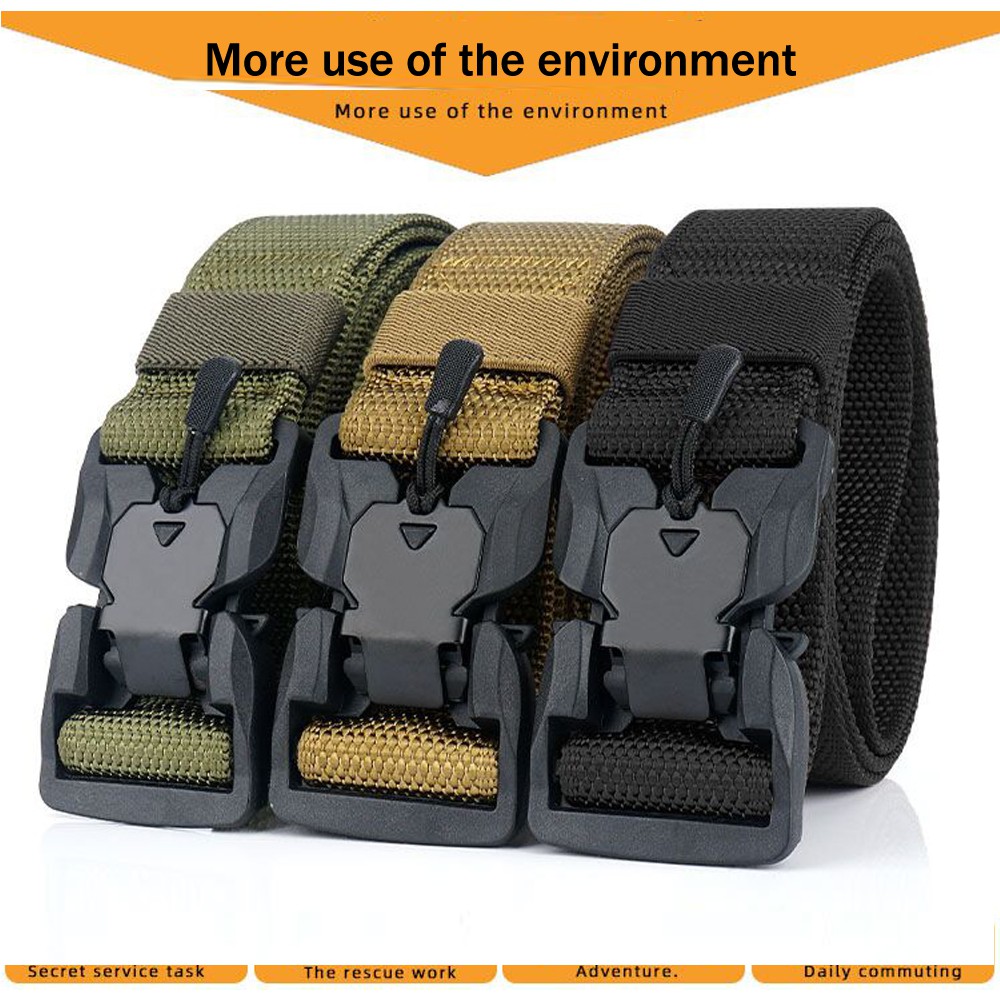 Tushi Military Belt Fashion Plain Canvas Belt Men Tactical Belt For Men ...