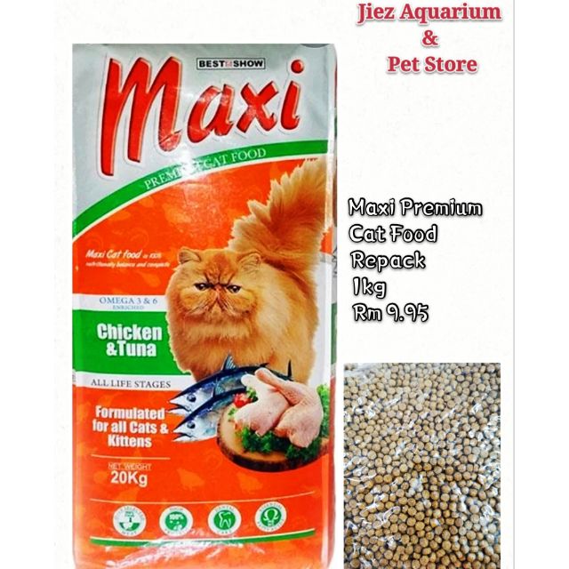 Repack 1kg / Maxi Premium Cat Food / Chicken & Tuna