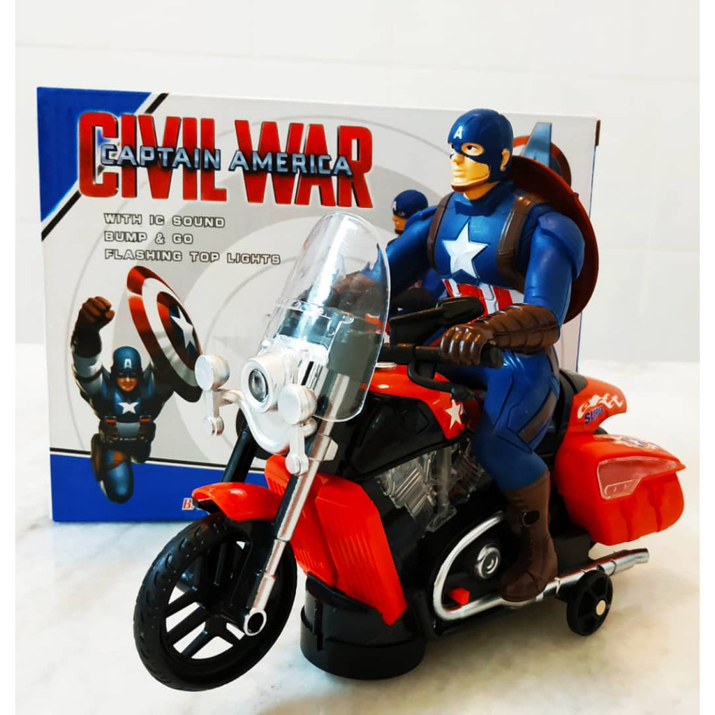 captain america motorcycle toy