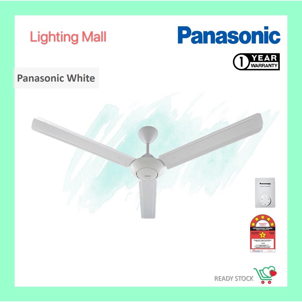 Panasonic/KDK/Maxvi 60" 3 Blade WH Ceiling Fan F-M15AO/ K15V0/M15VO