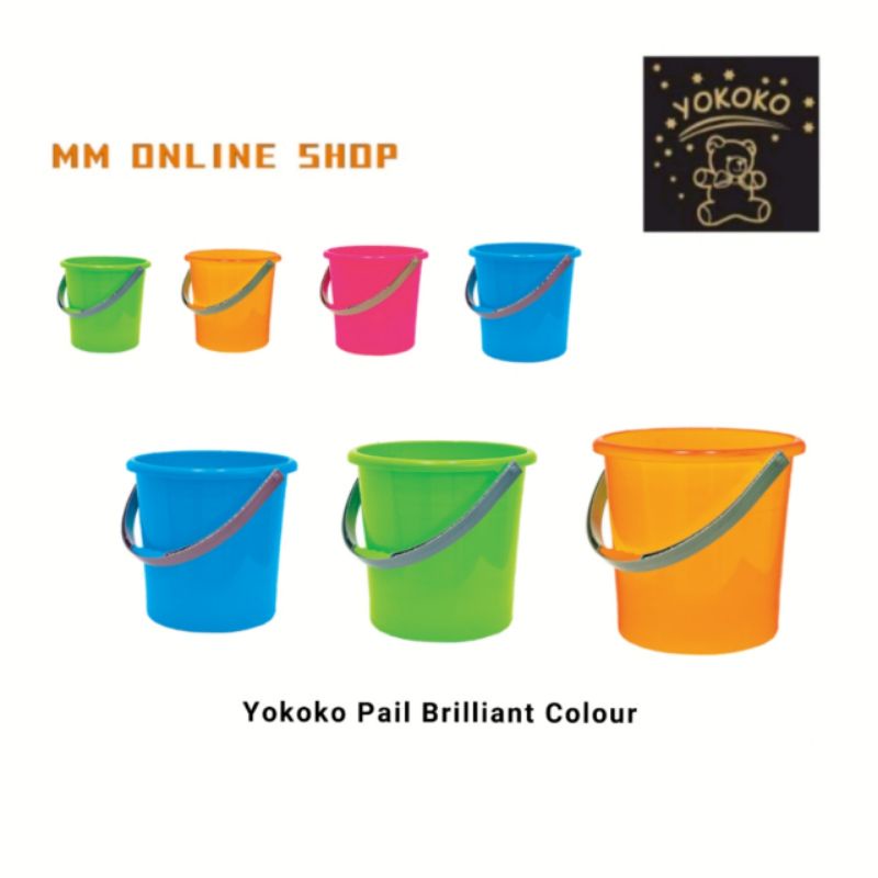 Yokoko Pail Brilliant Colour, Assorted Sizes & Colours