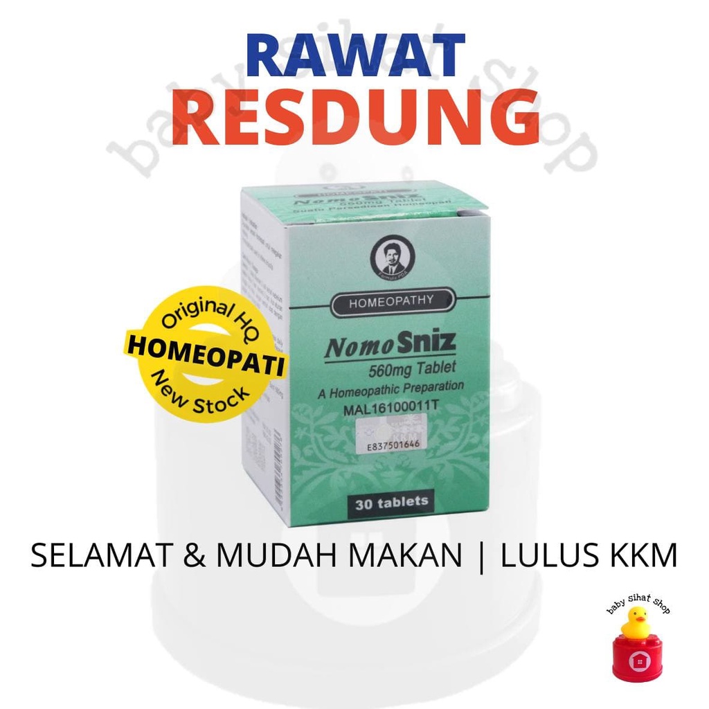 Ubat Resdung Nomo Sniz Original From Hq Homeopati Otc Shopee Malaysia