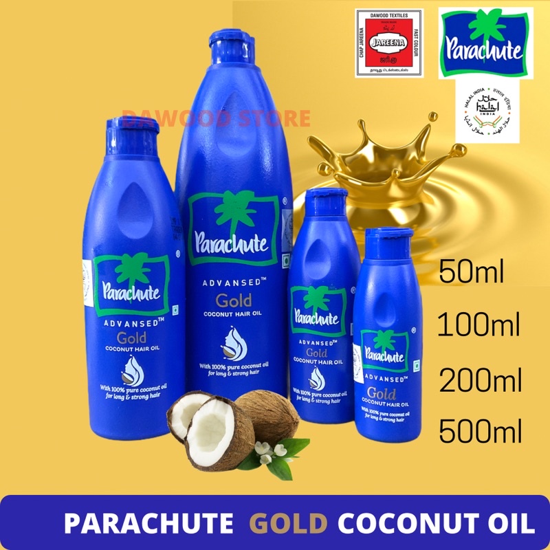 Parachute Advansed Gold Coconut Hair Oil 50ml 100ml 200ml 500ml Shopee Malaysia 