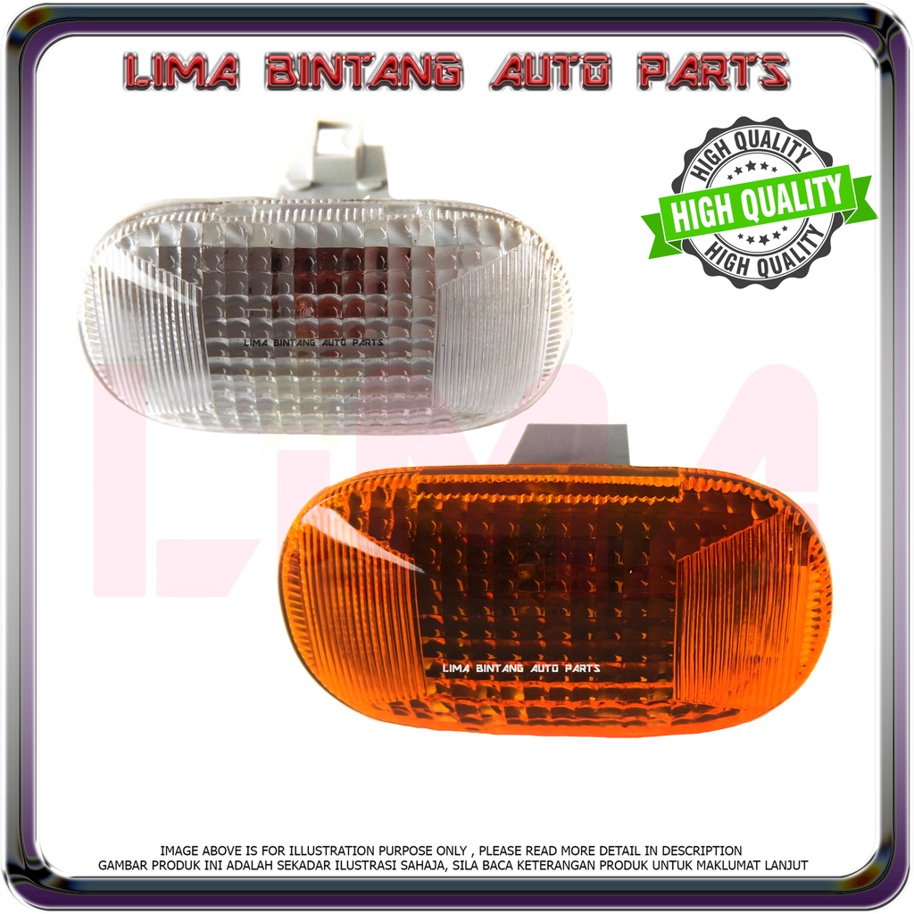 Perodua Kelisa , Kenari Fender Lamp , Signal Light ( White / Orange ) Shopee Malaysia