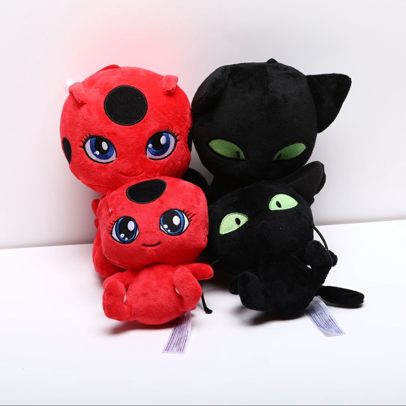 ladybug and cat noir plush