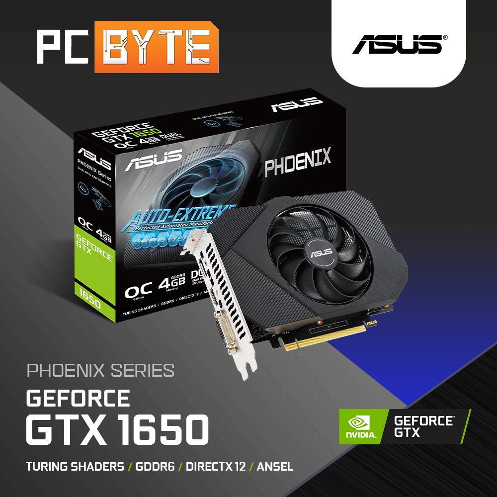 ASUS NVIDIA GeForce GTX 1050 Ti PHOENIX OC 4GB GDDR6 Graphic Card [OC ...