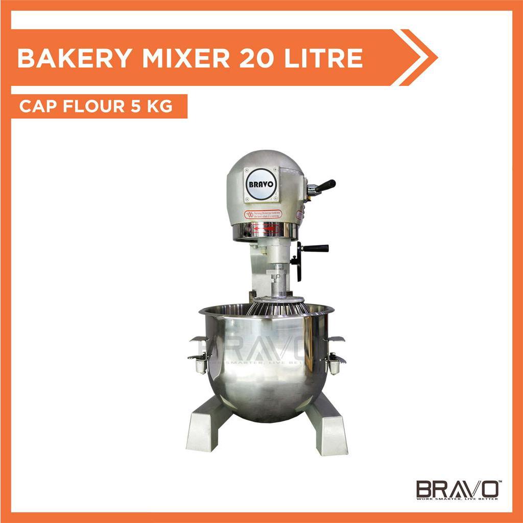 BRAVO B20 Bakery Stand Mixer Capacity 20 Litres and 5KG Flour [20L