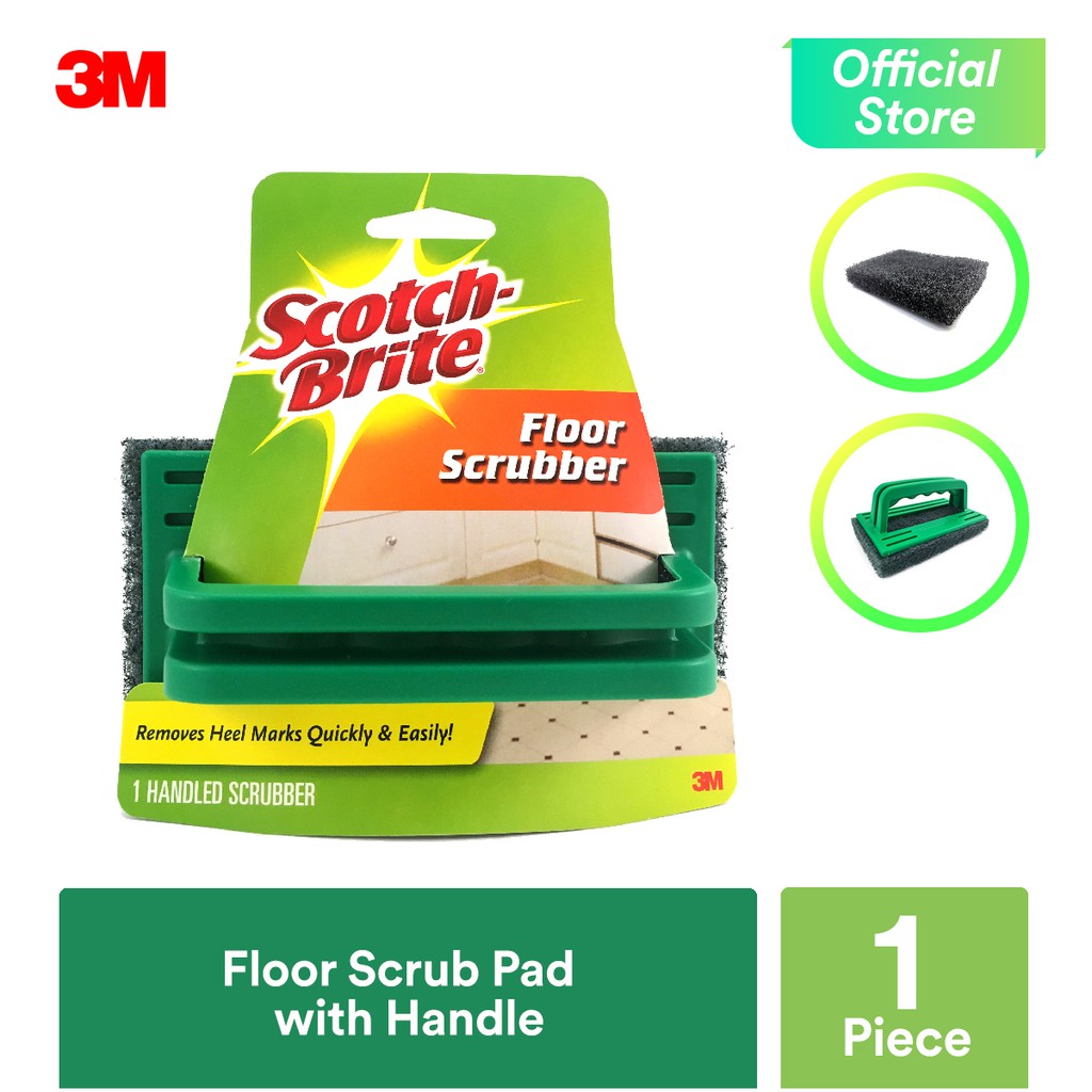 scouring pad with handle