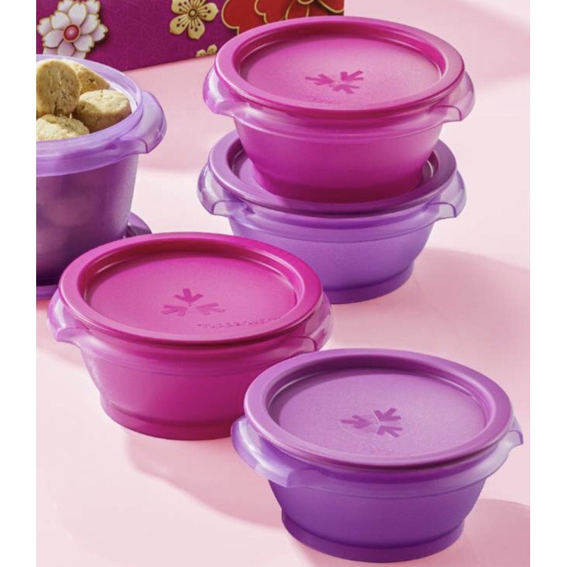 Tupperware one touch bowl (4pcs) 400ml