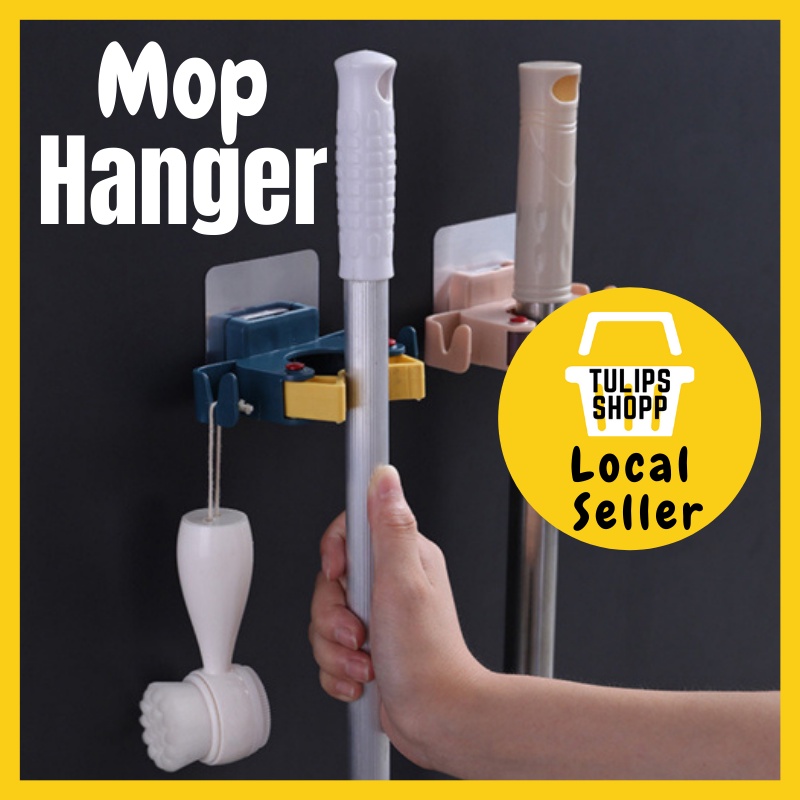 Penyangkut Mop Wall Mounted Mop Hanger Organizer Brush Broom Hanger