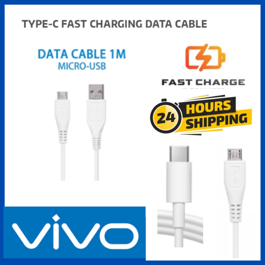 Vivo Original Fast Charging Micro & TypeC USB Cable Shopee Malaysia