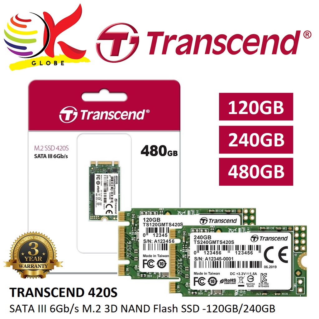 look in arrive Implications TRANSCEND M.2 MTS420S 420S / MTS425S 425S INT SSD SATA III 6GB/S INTERNAL  SOLID STATE DRIVE - 120G/480G/250G/500G/1TB | Shopee Malaysia