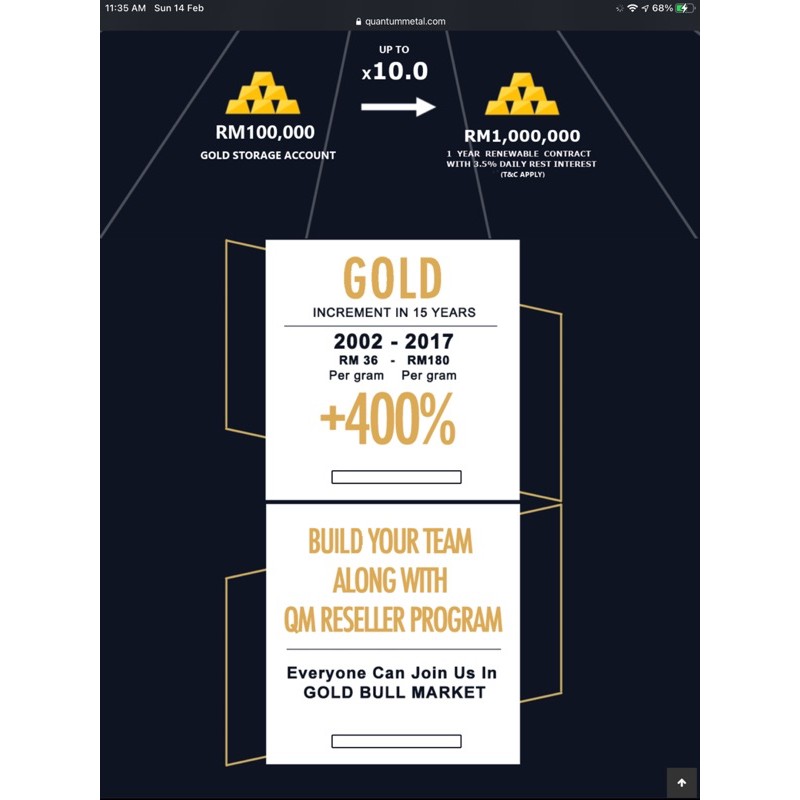 BUKA AKAUN EMAS SERENDAH RM10.00 DI QUANTUM METAL