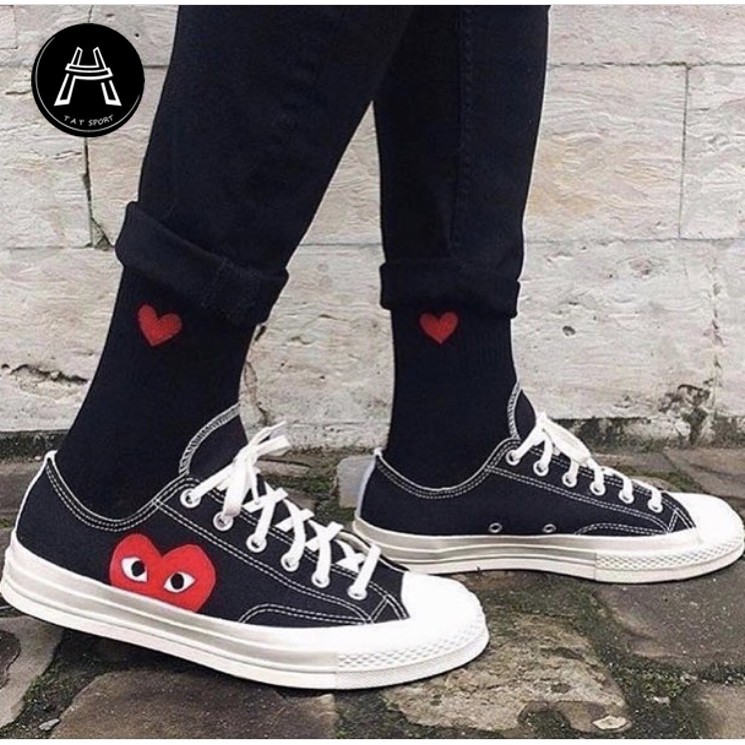 converse cdg low on feet