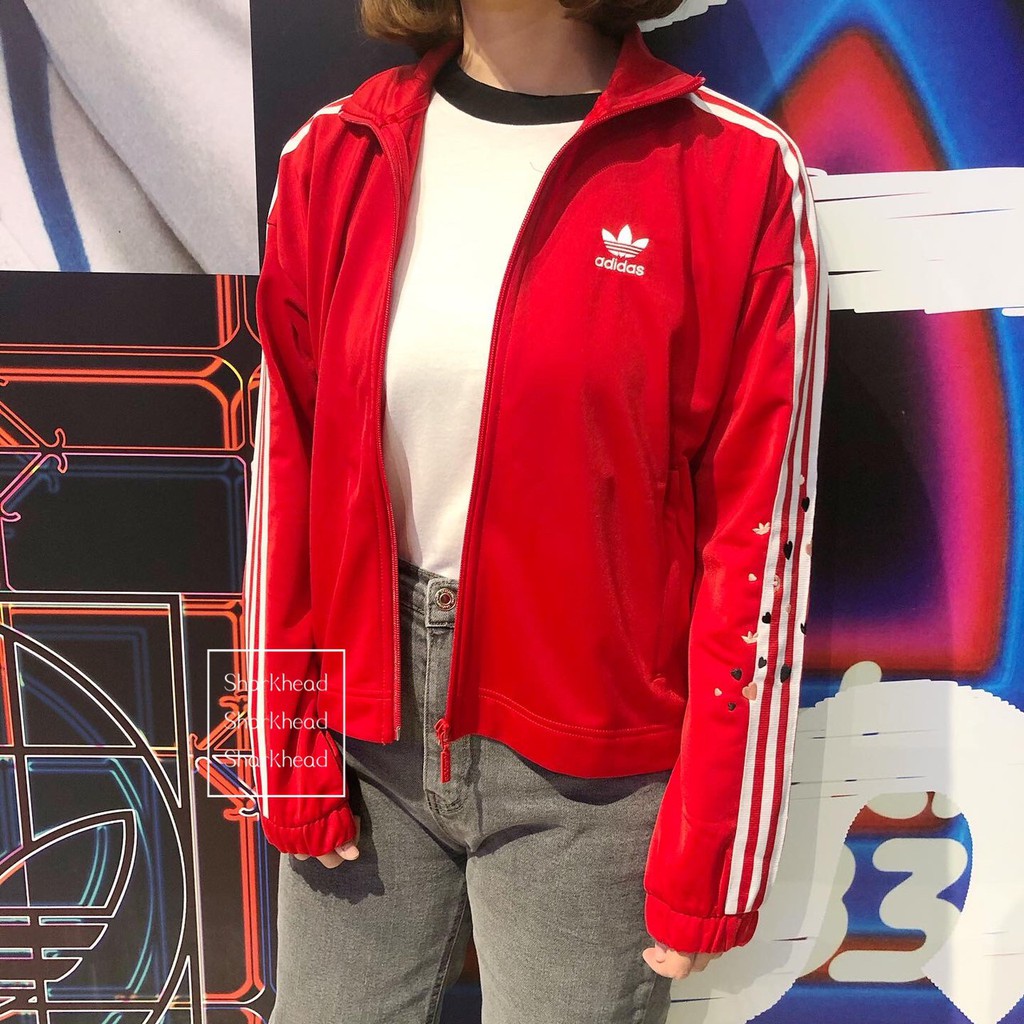 red and black adidas outfit