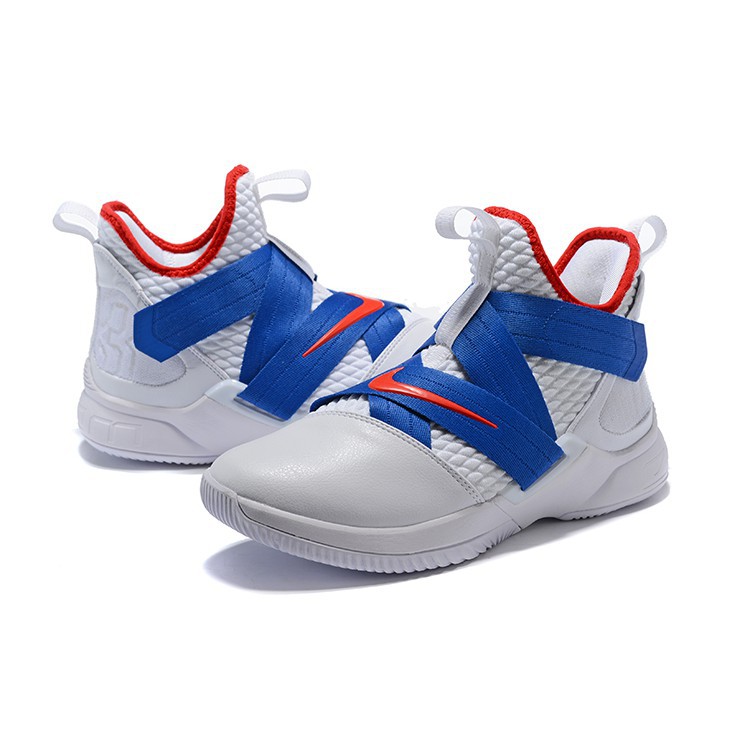 lebron soldier 12 white and blue