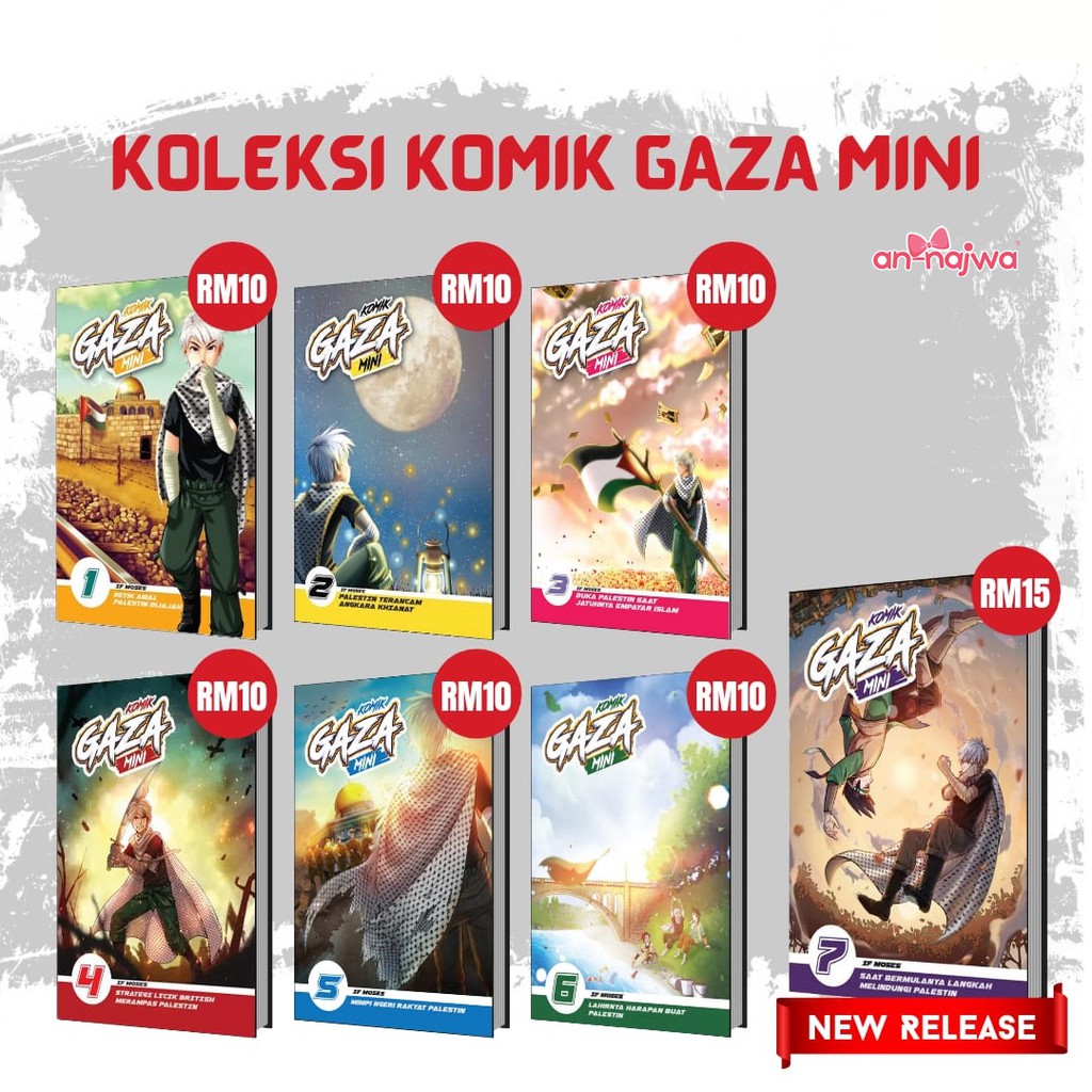 Buku Komik Gaza Dan Palestin Set Gaza Mini 1 7 Buku Asil Pelindung