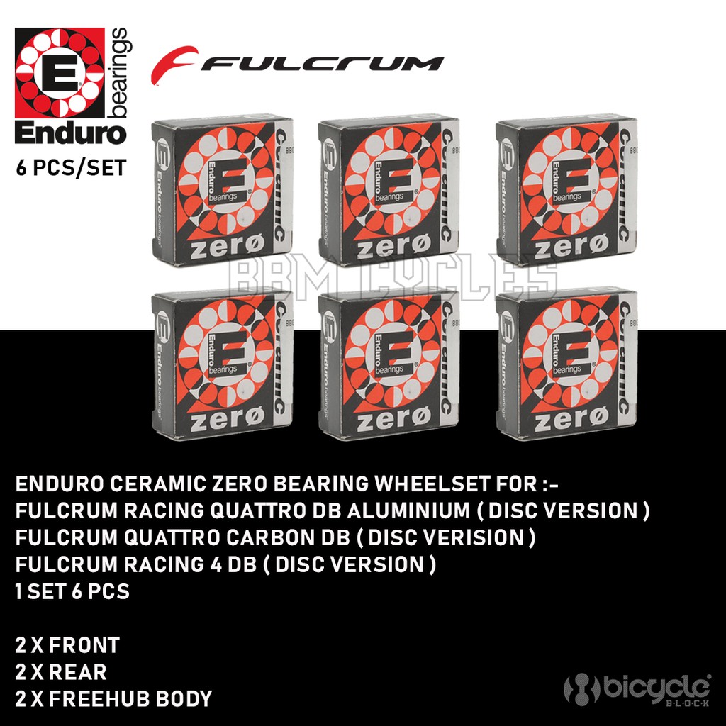 ENDURO CERAMIC ZERO BEARING WHEELSET FOR FULCRUM RACING QUATTRO DB