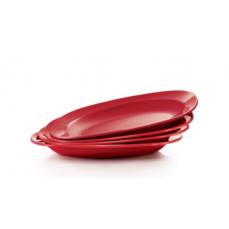 Tupperware Blossom Red Plates(Cherry)