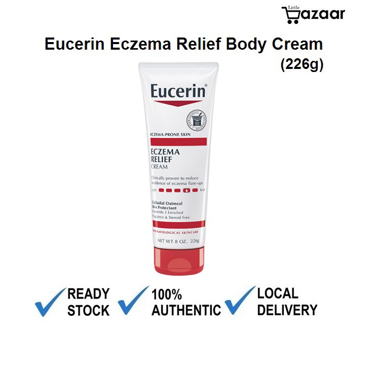 Eucerin, Eczema Relief Body Cream, Eczema-Prone Skin, Fragrance Free, 226g / 396g