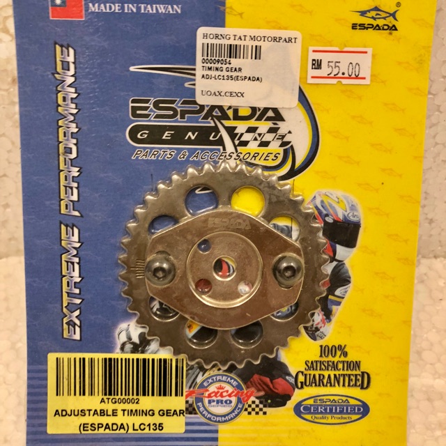 adjustable timing gear jenama espada for yamaha lc135 shopee malaysia adjustable timing gear jenama espada for yamaha lc135