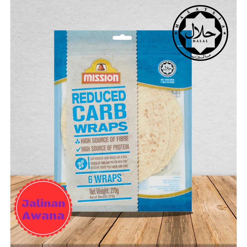 Mission Wraps Tortilla Reduced Carb Wraps High Fiber Diet Weight Loss